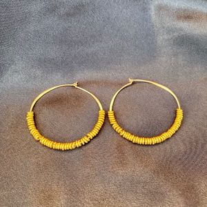 Hammered hoop earrings